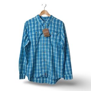 NWT: PATAGONIA Women's Sun Stretch Long-Sleeved Button Shirt; Medium; Mako Blue